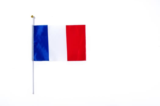 French flag isolated on white background.