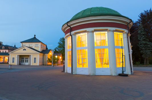 Frantisek Pavilion which houses Frantisek mineral spring belongs to the oldest and most famous structures in Frantiskovy Lazne Spa town in the North Czech Republic.