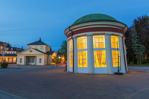 Frantisek Pavilion which houses Frantisek mineral spring belongs to the oldest and most famous structures in Frantiskovy Lazne Spa town in the North Czech Republic.