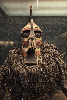 Genuine african mask of tribals closeup photo
