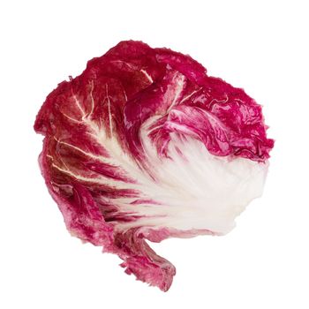 Radicchio, red salad isolated on white background.