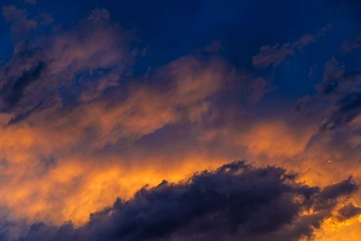 colorful sky with clouds at sunset