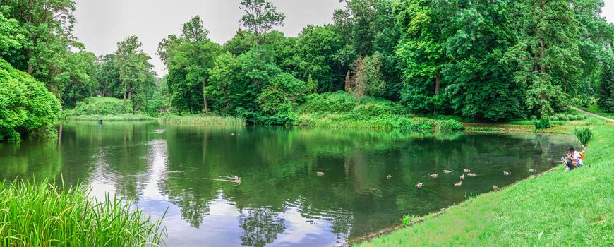 Bila Tserkva, Ukraine 06.20.2020. Alexandria park in Bila Tserkva, one of the most beautiful and famous arboretums in Ukraine, on a cloudy summer day.