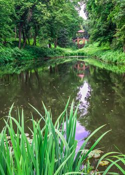 Bila Tserkva, Ukraine 06.20.2020. Alexandria park in Bila Tserkva, one of the most beautiful and famous arboretums in Ukraine, on a cloudy summer day.