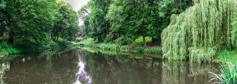 Bila Tserkva, Ukraine 06.20.2020. Alexandria park in Bila Tserkva, one of the most beautiful and famous arboretums in Ukraine, on a cloudy summer day.