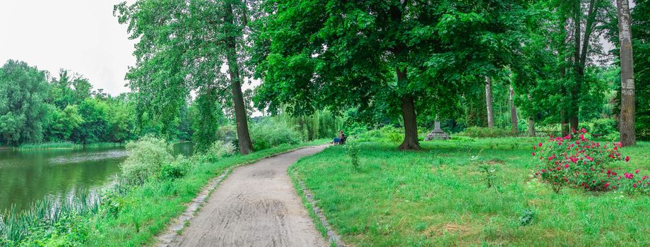 Bila Tserkva, Ukraine 06.20.2020. Alexandria park in Bila Tserkva, one of the most beautiful and famous arboretums in Ukraine, on a cloudy summer day.