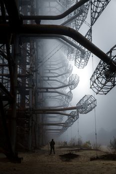 Duga Antenna Complex in Chernobyl Exclusion zone 2019 closeup