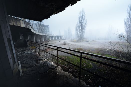 Abandoned city of Pripyat 2019 in ruins