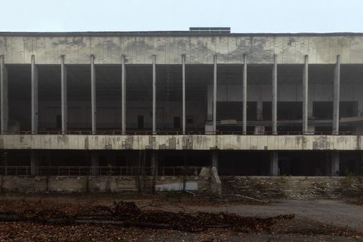 Abandoned city of Pripyat in ruins