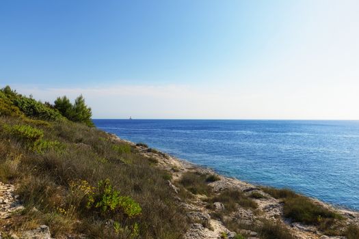 Shores of an island in the mediterraneans scenic photo