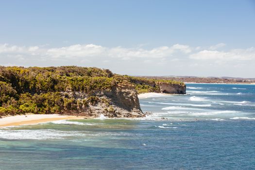 The popular Eagles Nest Beach in between Inverloch and Cape Paterson on a hot summer's day in the Bass Coast, Victoria, Australia