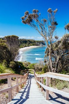 The popular Eagles Nest Beach in between Inverloch and Cape Paterson on a hot summer's day in the Bass Coast, Victoria, Australia