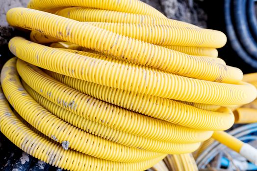 yellow perforated gas duct