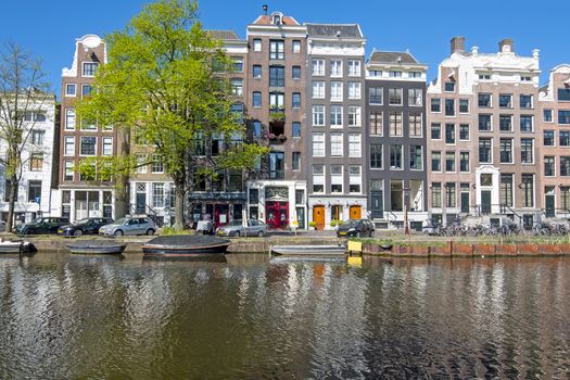 City scenic from Amsterdam at the Prinsengracht in the Netherlands