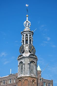 Tower from the Munt tower in Amsterdam Netherlands
