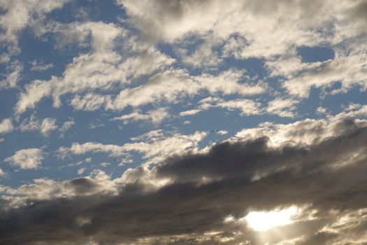 a blue sky full of beautiful clouds.