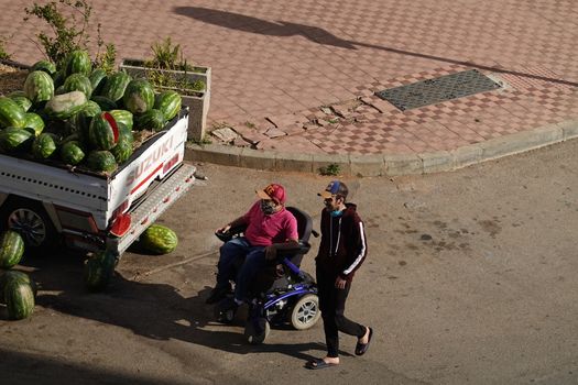 life in a moroccan street. High quality Photo.