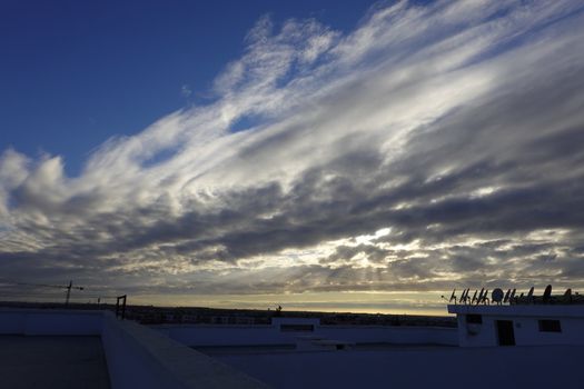 a blue sky full of beautiful clouds.