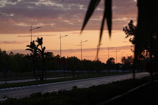 a beautiful landscape of the sunset and sky.