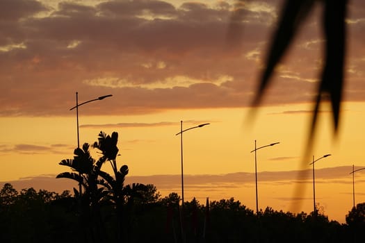 a beautiful landscape of the sunset and sky.