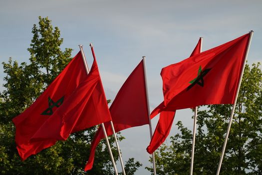 morocco flag in a High quality Photo.