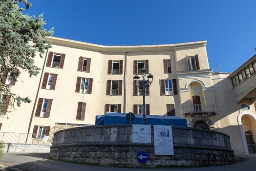 amelia,italy august 05 2020:hospital of santa lucia in the center of amelia