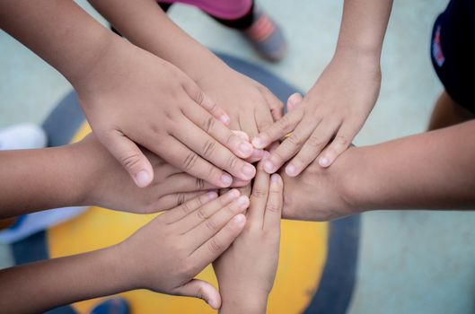 Power gathering image of hand.