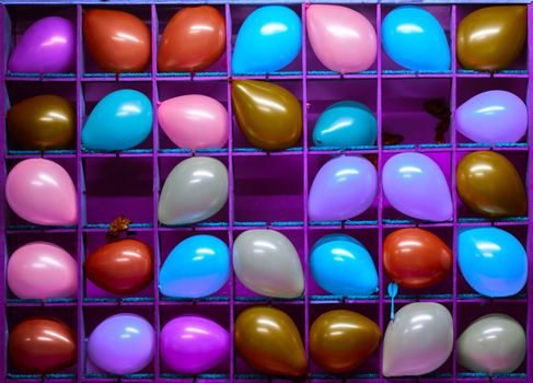 night air balloon game darts colorful unadorned flat background.