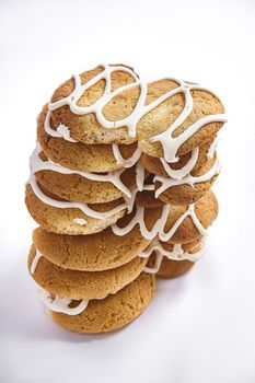 Stack of Cookies on white background, image taken in studio shoot