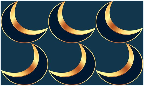 abstract styles of moon on dark background