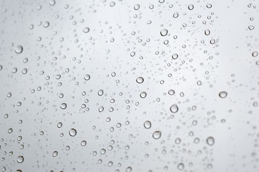 Drops of rain on the window, shallow dof