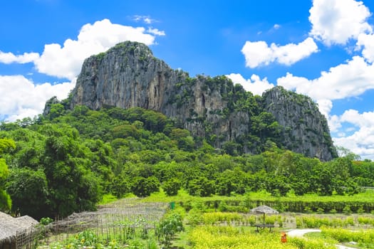 Big mountain named Khao Chakan in Khao Chakan District, Sa Kaeo Province, Thailand.