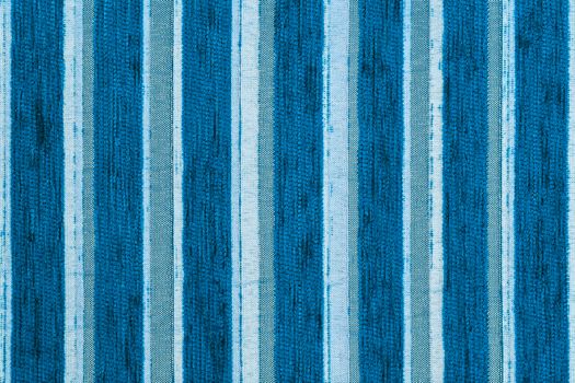 cyan striped synthetic woven upholstery fabric close-up texture and background