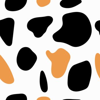 Seamles Abstract Stones Pattern on White Background, Nature Hand Drawn Shapes, Modern Pattern.