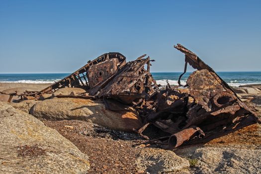 The trawler Aristea was built in 1934 in Scotland, served as a minesweeper in WWII and ran aground on 4th July 1945 near Hondeklip Bay with the loss of one life.