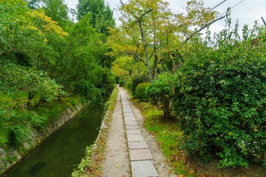 View of the Philosophers Path (Tetsugaku no michi), in Kyoto, Japan