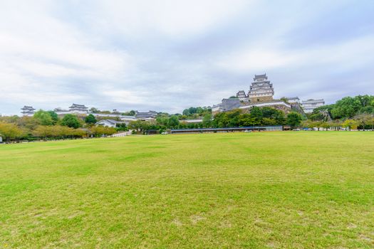 View of the Himeji Castle, dated 1333, in the city of Himeji, Hyogo Prefecture, Japan