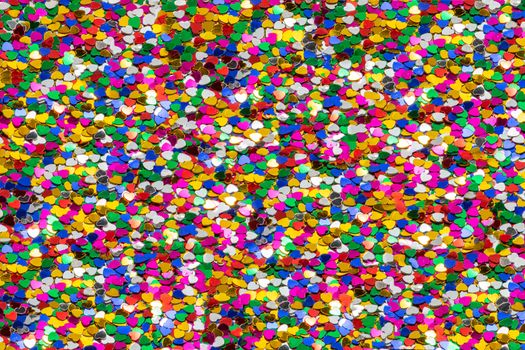 Multi-colored background made of tiny colorful hearts symbolizing love and diversity. Valentines Day Theme