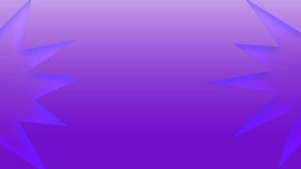 Purple neon gradient background with pointy soft 3d shapes on it. Illustration