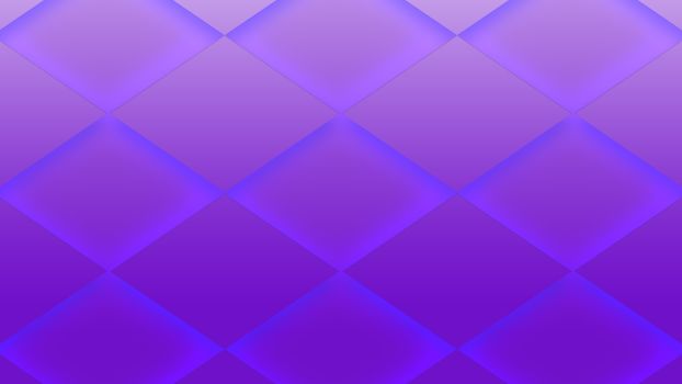Purple neon gradient background with 3d square grid on it. Illustration