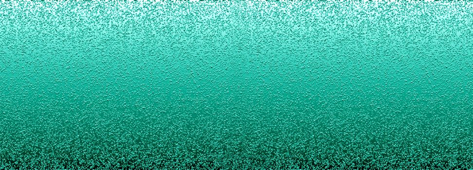 Green abstract background. Bubbles moving in green liquid. Abstract surface. Panoramic view. Banner.