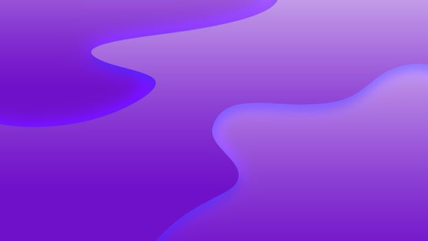 Purple neon gradient background with round soft 3d shapes on it. Illustration