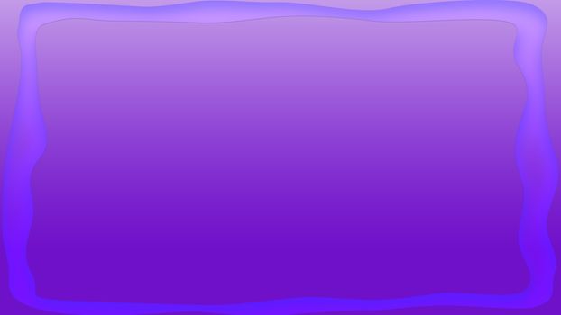 Purple neon gradient background with a square 3d frame on it. Illustration