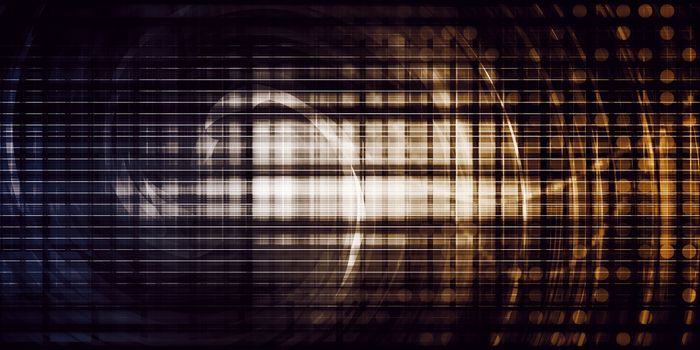 Digital Technology Concept And System Network Art