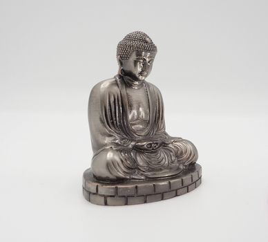 Great buddha or Daibutsu silver model of Kamakura temple Japan.