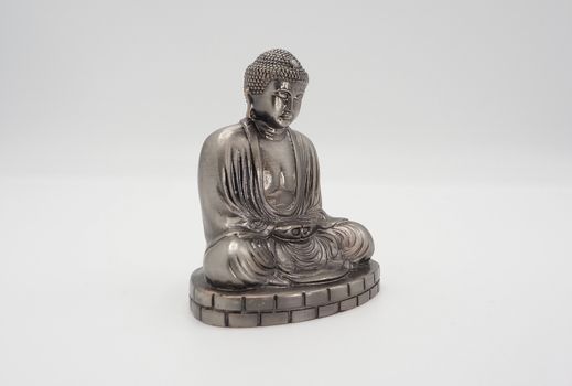 Great buddha or Daibutsu silver model of Kamakura temple Japan.