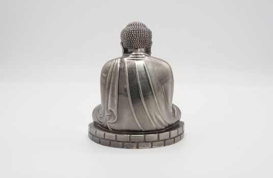 Great buddha or Daibutsu silver model of Kamakura temple Japan.