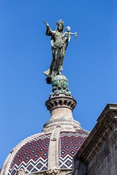 Detail of the church Merce in Barcelona of Spain