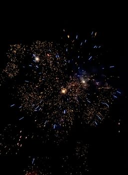 Firework explosion at night