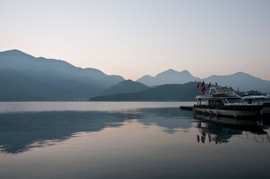 Boat in Sun Moon Lake Taiwan